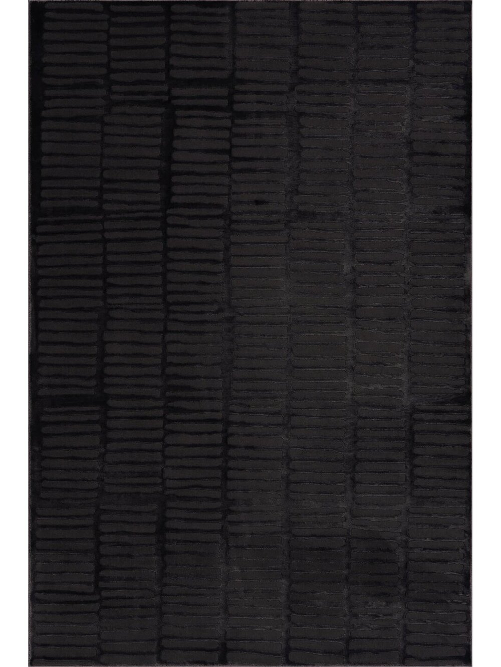 Rugs USA Cranbury Plush Textured Washable Rug | Black Rug Size 7'6"x9'8"